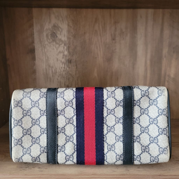 Vintage Gucci Accessory Collection 80s Boston Bag Monogram Leather Purse - Picture 7 of 13